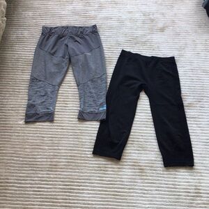 2 Adidas by Stella McCartney Gray and Black Leggings